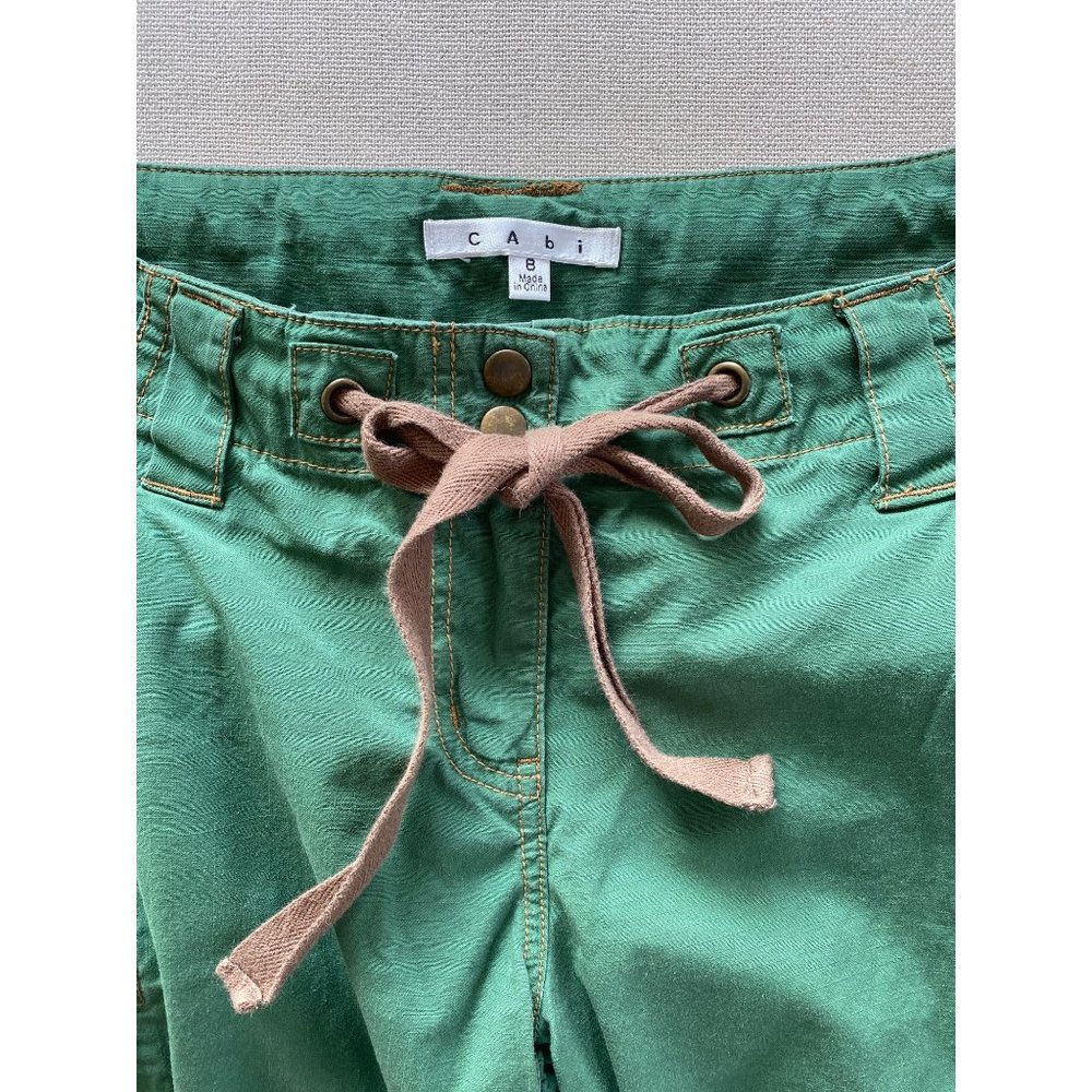 Cabi Women's 8 Green Cargo Bermuda Shorts 34x11” Style #342 - Picture 7 of 11